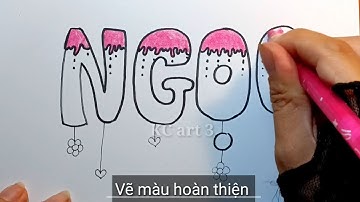 Nhịp điệu và sắc màu của chữ lớp 7 - sắc màu của chữ | Vẽ trang trí chữ ngọc | Kcart3
