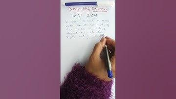 Subtracting Decimals | Decimal subtraction