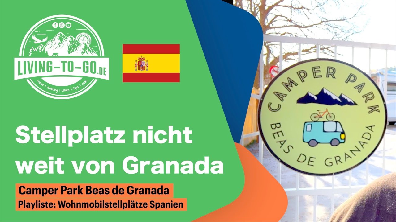 Stellplatz nicht weit von Granada. Camper Park Beas de Granada