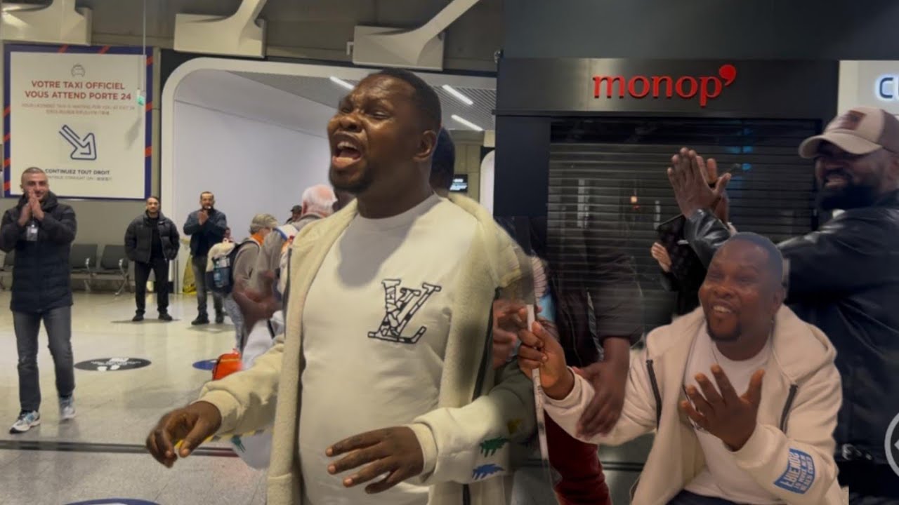 L’ARRIVÉE DE L’ARTISTE AVEUGLE RIO A PARIS ALELISI MINDELE INTERPRÈTE FALLY IPUPA  