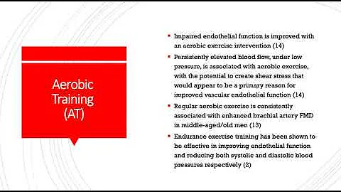 The Effects of Resistance and Aerobic Training on Flow-Mediated Dilation (FMD)