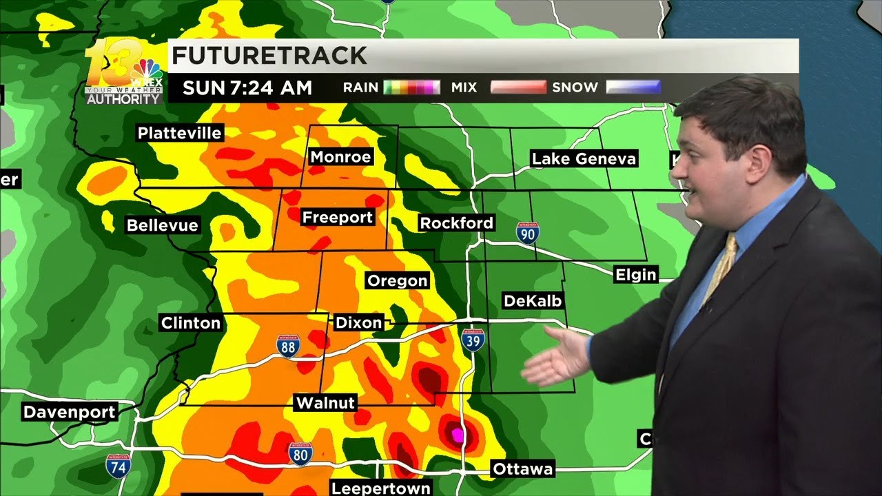 Showers and storms return on Sunday - YouTube