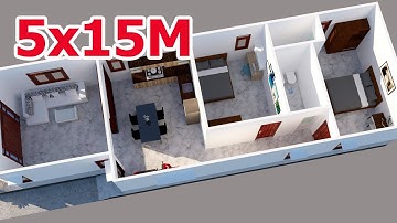 GỢI Ý MẪU NHÀ CẤP 4 5x15M 2 PHÒNG NGỦ ĐƠN GIẢN ĐẸP | KIẾN TRÚC NHÀ VIỆT