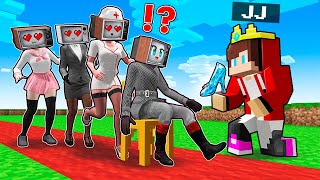 JJ LOOKING for TV WOMAN PRINCESS! JJ and MIKEY in Minecraft - Maizen