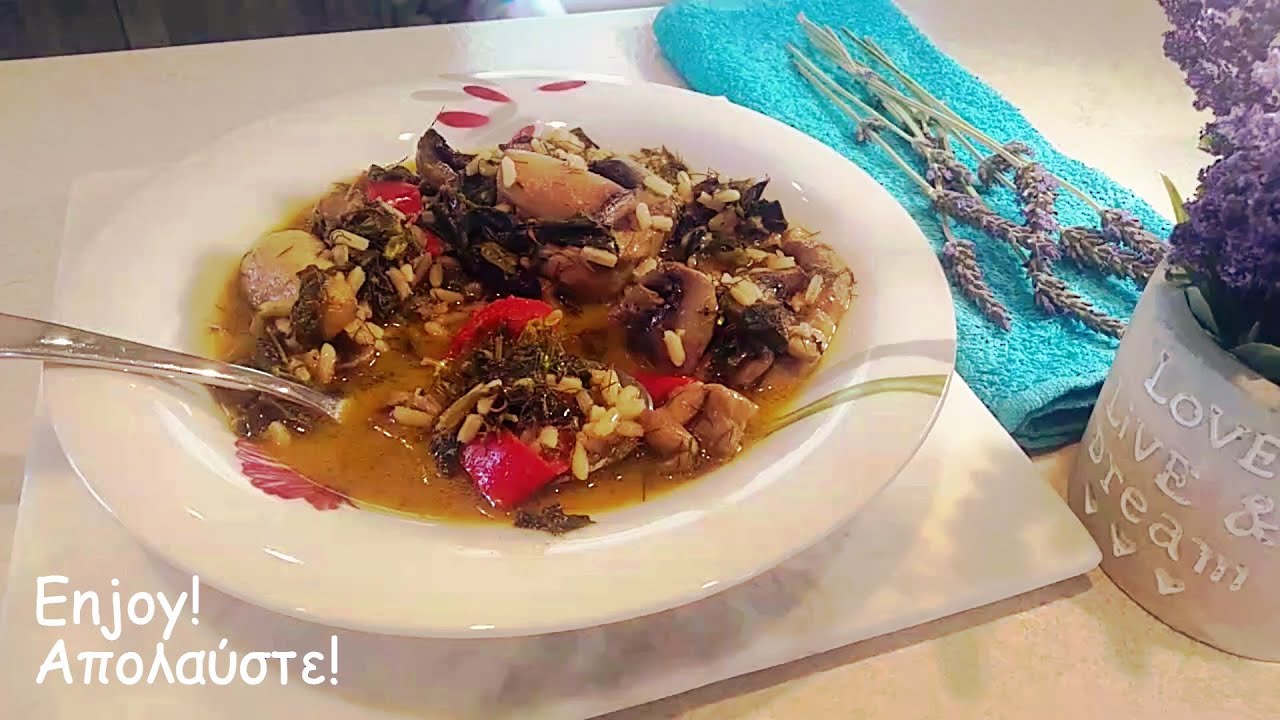 Greek Easter vegetarian soup with mushrooms_ Magiritsa.A flavourful dish for everyone.