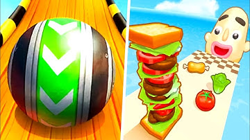 Sandwich Runner Vs Sky Rolling Ball 3D - All Level Gameplay Android,iOS - NEW APK UPDATE Best Games
