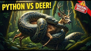 Unbelievable Animal Rescue: Watch a Deer Escape a Deadly Python Attack!