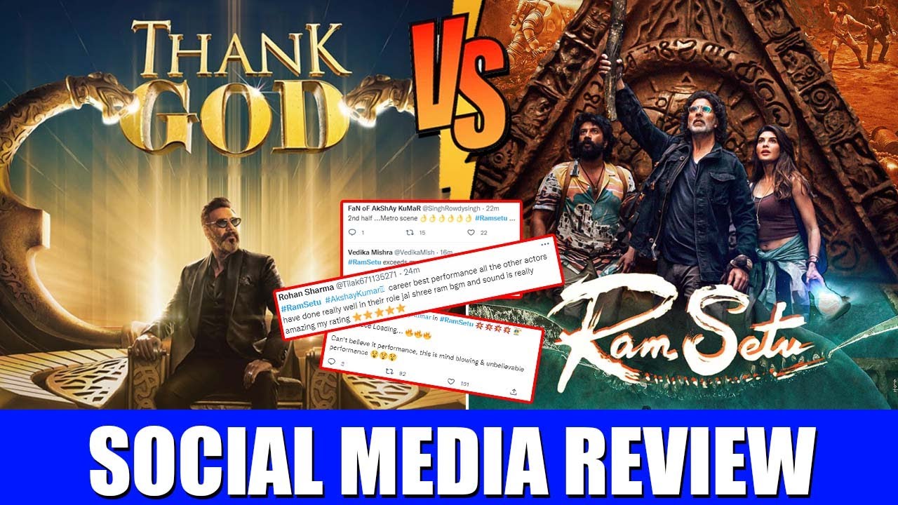 RAM SETU vs THANK GOD : SOCIAL MEDIA REVIEW | Akhsay Kumar, Ajay Devgan, Siddharth Malhotra