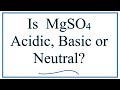Magnesium Sulfate and Acid-Base Reactions