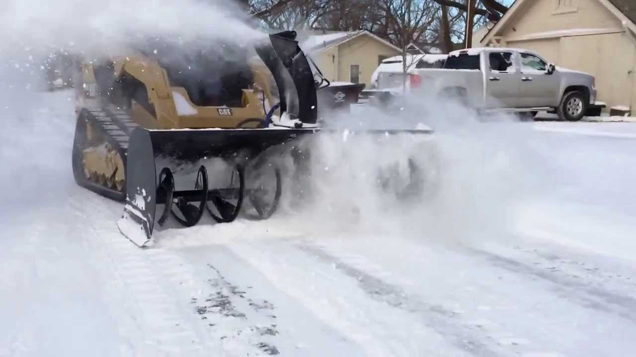 Brand New CAT 259D with an 8' FABSOURCE Snow blower doing work! 1 of 4 YouTube