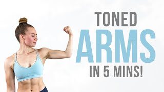 TONE YOUR ARMS WORKOUT | No Equipment | Quick & Intense Resimi