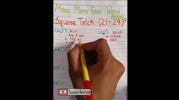 1 to 100 Square! #21 to 30 Square Tricks || Fast Trick || Amezing Pattern in Square of 21 to 29.