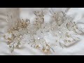 Kristal Boncuklarla Gelin Tacı Yapımı - DIY Beaded Bridal Hair Vine