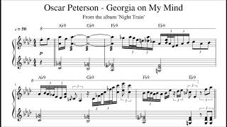 Oscar Peterson - Georgia On My Mind - Piano Transcription (Sheet Music in Description)