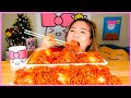 KIMCHI WRAPPED KIMCHI SPICY FIRE NOODLES l MUKBANG
