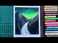 Cara Gambar Pemandangan Jalan pakai Oil Pastel untuk PEMULA | by DQueen Arts