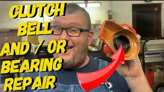 HOW TO REPLACE PTO BEARINGS ON JUST ABOUT ANY 2 STROKE TRIMMER / NO SPECIAL TOOLS REQUIRED!