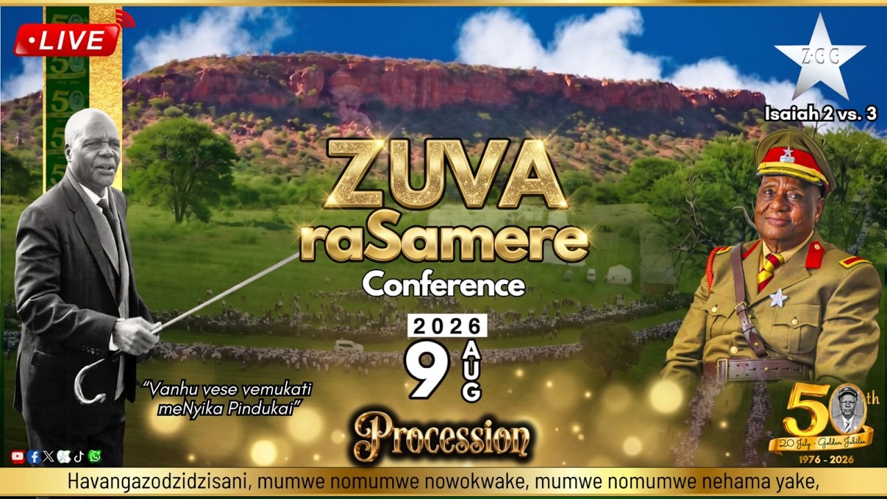 ZUVA RASAMERE  - BIG SUNDAY -  SUNDAY 9 AUGUST  2026