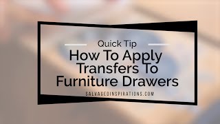 How To Apply Transfers To Furniture Drawers
The drawers on this dresser were immaculate once all cleaned up so I didnβt want to touch the inside, but the sides of the drawers provided a perfect canvas for some gorgeous florals.
B L O G P O S T π
FRENCH PROVINCIAL DRESSER MAKEOVER -
https://salvagedinspirations.com/french-provincial-dresser-makeover/
F U L L M A K E O V E R π
Trashed French Provincial Dresser Makeover - https://youtu.be/YQFuwZ4tYNU
S U P P L I E S U S E D π
French Provincial Dresser β SALVAGED
Embroidered Lotus Transfer - https://dixiebellepaint.com/embroidered-lotus-transfer/?_ef_transaction_id=&oid=2&affid=14
F O L L O W M E π
+ Salvaged Inspirations https://salvagedinspirations.com/βββ
+ Pinterest https://www.pinterest.ca/sidenise/_cr...
+ Instagram https://www.instagram.com/salvaged_in...
+ FaceBook https://www.facebook.com/SalvagedInsp...
D I S C L O S U R E π
This post/video is sponsored/contains affiliate links to products I love to use. I will receive a small commission for any purchases made through affiliate links at no extra cost to you. I really appreciate your support! π
Music Affiliate Link : https://share.epidemicsound.com/jna2h6 How To Apply Transfers To Furniture Drawers