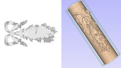 Vectric V10 Tutorials | Gewikkelde rotatiebewerking | Reliëfmodellen importeren voor rotatiebewer...