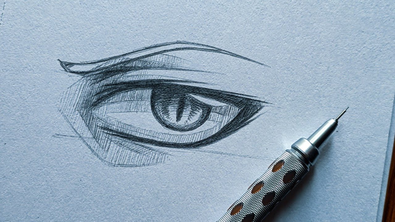 Drawing Anime Eyes In Time lapse  