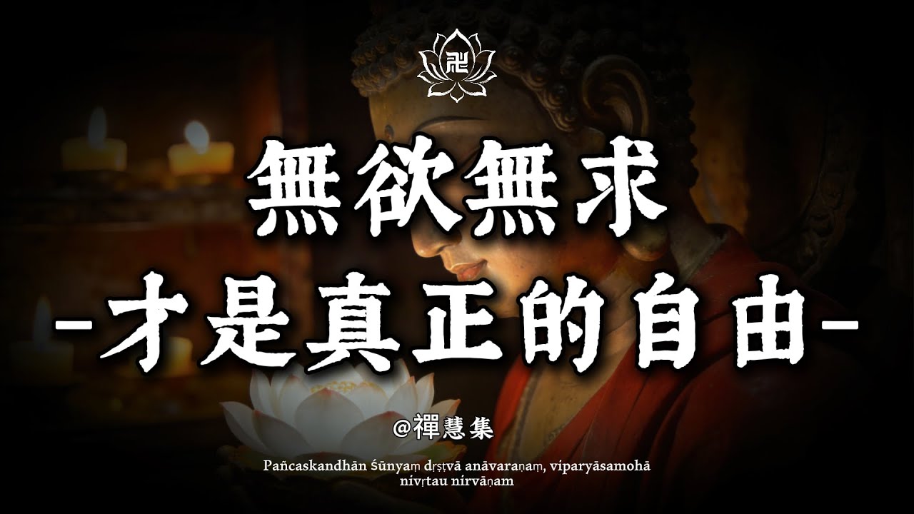 无欲无求，才是真正的自由;通过佛学冥想，摆脱内心的束缚，迎接真正的自由#修行 #國學 #人生感悟 #治癒 #佛學 #哲學 #人生感悟 #修心