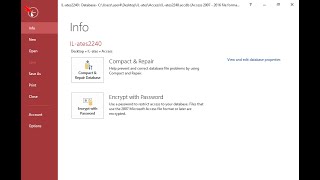 Save the database as executable file, in folder IL-ates of the desktop, using the name TEST4U.