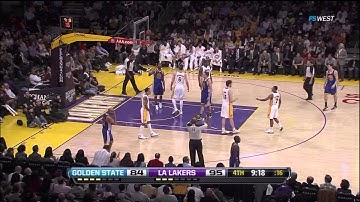 04 01 2012   Warriors vs  Lakers   Josh McRoberts Soaring Putback Dunk
