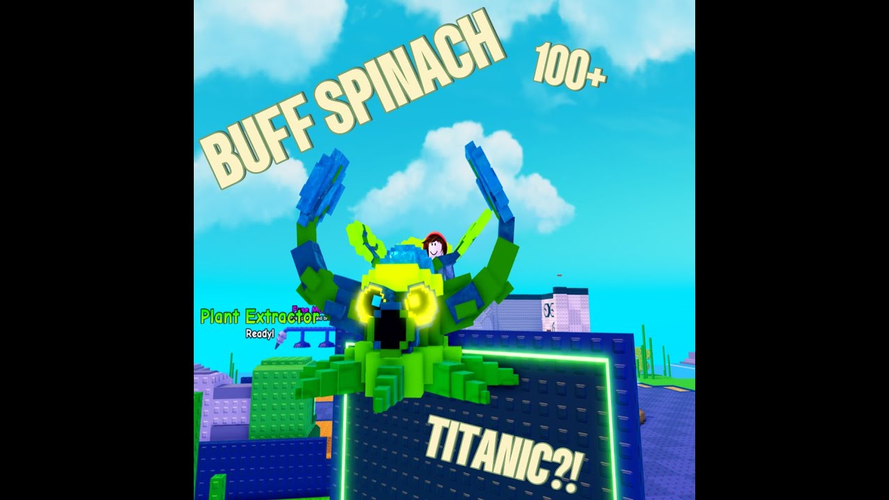 Planting 100+ BUFF SPINACH Seeds!! PVB-Roblox