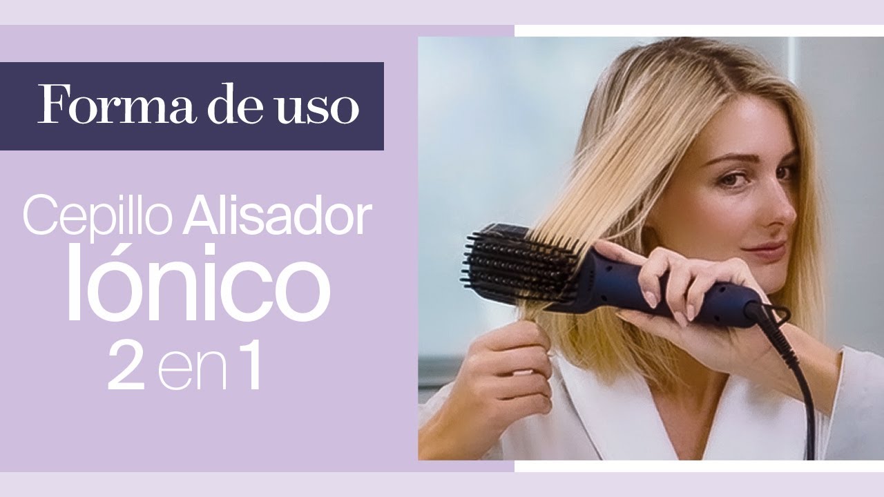 Forma de uso MONAT | Cepillo alisador iónico 2 en 1 Straight \u0026 Smooth -  YouTube