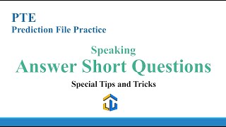 Pte Prediction File Practice Speaking- Answer Short Questions Learnup
