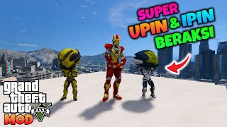 SUPER UPIN SUPER IPIN DAN MINI IRONMAN MEMBERANTAS KEJAHATAN DI KOTA - GTA 5 MOD TRANSFORMER screenshot 5