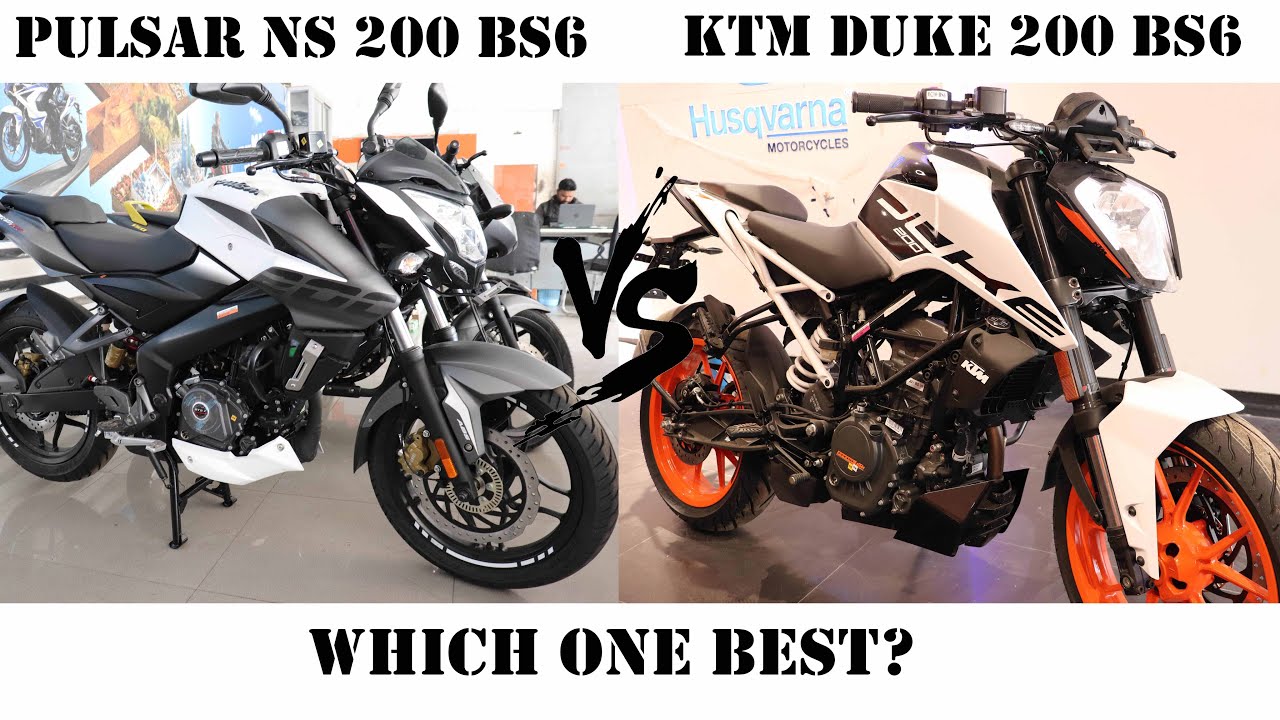 2020 Bajaj Pulsar NS 200 BS6 VS KTM Duke 200 BS6