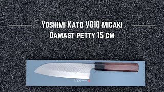 Yoshimi Kato Vg10 Polished Damast Groentenmes 15 Cm