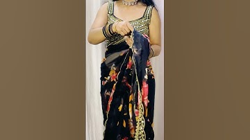 😳saree Draping tutorial | sari draping trick | saree draping #saree #shortsvideo
