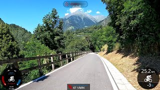 60 Minute Fat Burning Indoor Cycling Workout Vinschgau Alps Italy Garmin 4K Part 2