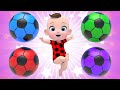 Tada soccer ball change show  nursery rhymes playground color song  baby  kids songs