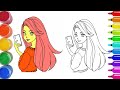 Master the Art of Coloring Adorable Girls with Ease #drawing #viral #colors #shorts #shortsfeed