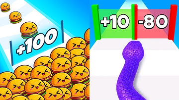 Food Run VS Snake Run Race Max All Levels Gameplay Android,iOS NEW UPDATE