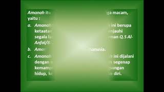 Bab III Sifat Jujur, Amanah dan Istiqamah Bab III Sifat Jujur, Amanah dan Istiqamah