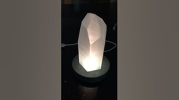 Particle Photon powered Quartz Crystal 3D Printed Nightlight