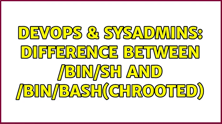 DevOps & SysAdmins: difference between /bin/sh and /bin/bash(chrooted)