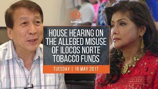 WATCH: House hearing on the alleged misuse of Ilocos Norte tobacco funds