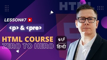 Paragraphs in HTML - P & PRE Tags | HTML Full Course in Hindi/Urdu | Lesson 7 | Fulltime Coding