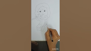 #beautiful krishna drawing #how to draw little krishna #shorts #shorts video