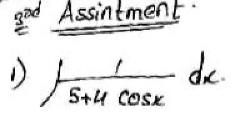 Intigral 1/5+4Cosx // Intigrals//Diploma Maths 2nd Year//8Marks Sum In 3Rd Sem//