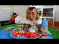 Great Food!! Baby Monkey Kako Enjoy Lunch Very Delicious