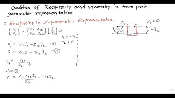 Reciprocity and Symmetry conditions in Z, Y and ABCD parameters|By Dr. Rahul Kumar|