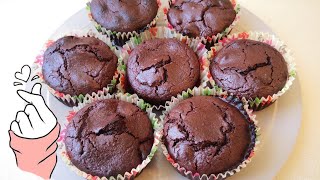 كاب كيك الشوكولاتة والشوفان بطعم رهيب لايقاوم healthy chocolate cupcake /oat flour/gluten free