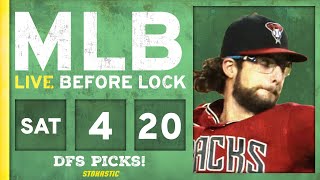 MLB DFS Picks Today 4\/20\/24: DraftKings \& FanDuel Baseball Lineups | Live Before Lock